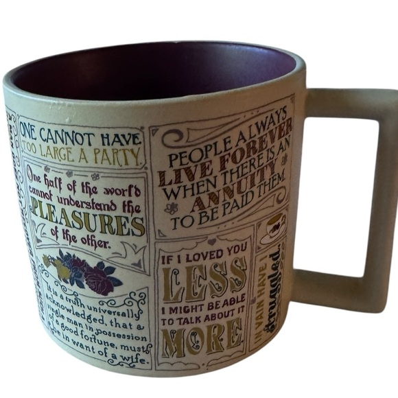 The Unemployed Philosophers Guild Jane Austin Quotes Mug 12 Oz - Picture 2 of 5